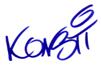 Handtekening Konsti, lic. psychologie en datingcoach